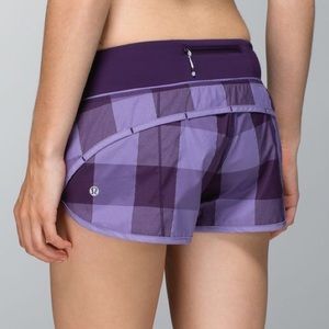 EUC Lululemon Gingham Speed Shorts